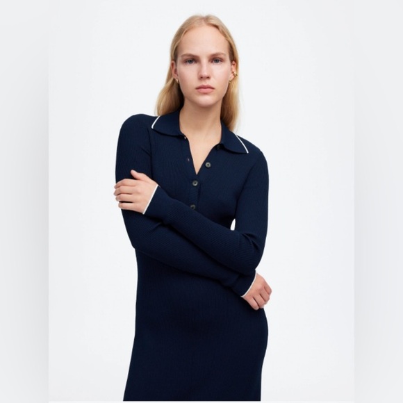 Madewell Ribbed Long Sleeve Maxi Dress - Picture 1 of 10